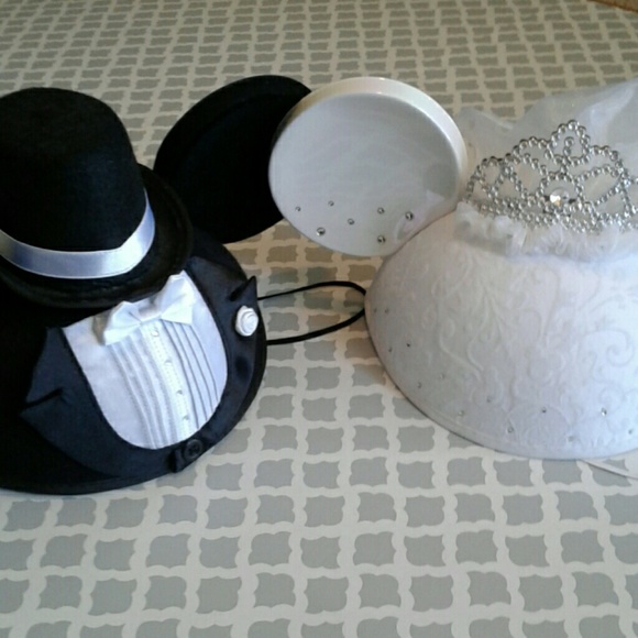 mickey bride and groom ears